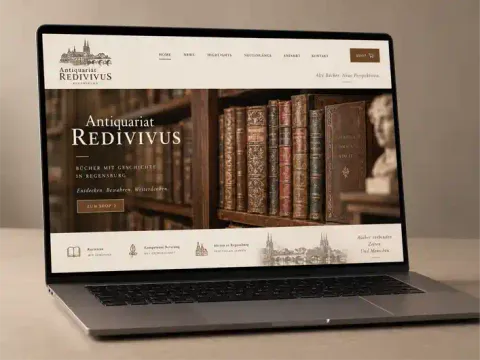 Antiquariat Redivivus – Website für Antiquariat mit Buchbestand und Ankaufsanfrage
