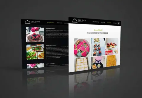 Chedaye Catering Regensburg – Cateringservice-Website mit Menüübersicht und Buchungsanfrage