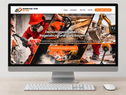 Demontageteam Bayern – Website für Demontage und Rückbau mit Anfrageformular