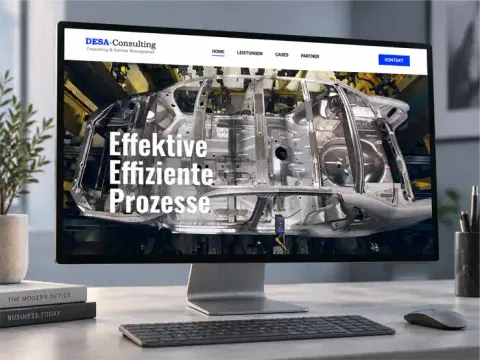 Desa Consulting – Beratungswebsite mit Leistungsübersicht und Kontaktanfrage
