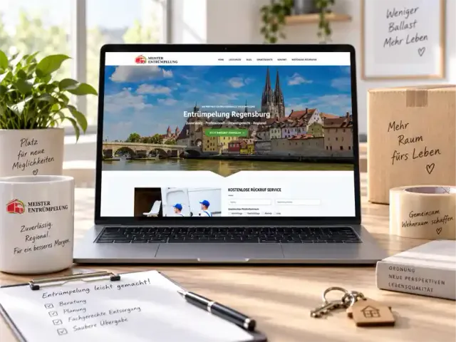 Website von Meister Entrümpelung aus Regensburg – Webdesign für einen Entrümpelungsdienst