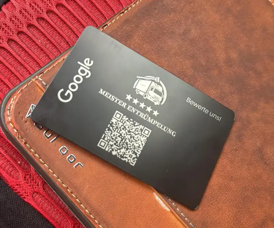 NFC-Metallkarte mit Gravur für Google-Bewertungen