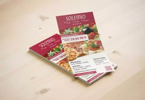 Pizzaservice-Website mit Speisekarte und Online-Bestellmöglichkeit