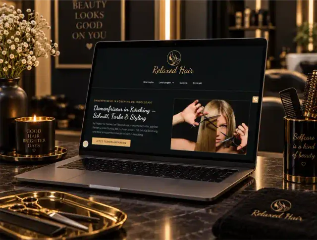 Relaxed Hair Kösching – SEO-optimierte Friseursalon-Website mit Online-Terminbuchung