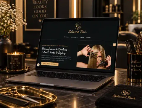 Relaxed Hair Kösching – SEO-optimierte Friseursalon-Website mit Online-Terminbuchung