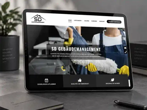 SD Gebäudemanagement – Website mit Serviceübersicht für Hausverwaltungen