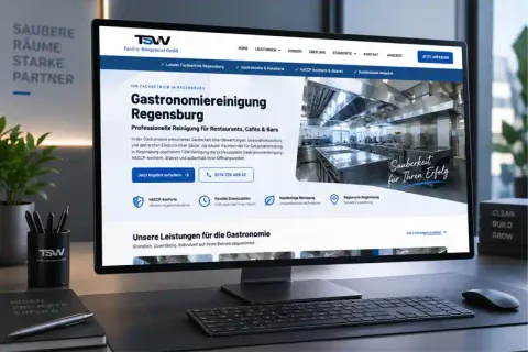 TSW Gebäudemanagement GmbH – Website mit Leistungen für Gewerbe und Hausverwaltungen